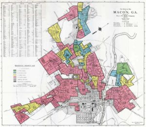 A redlining map of Macon, GA